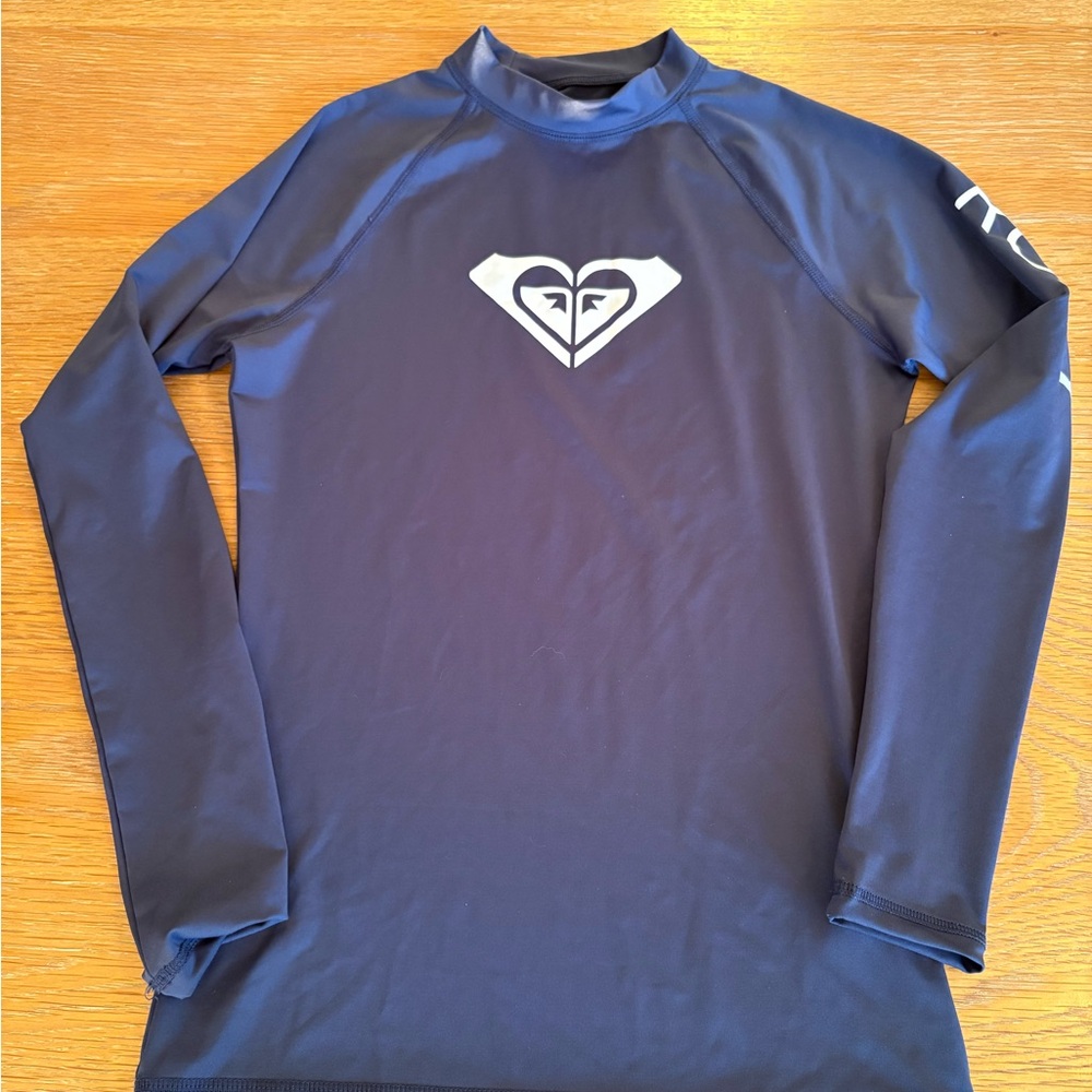 Roxy Navy Long Sleeve Rash Guard XS